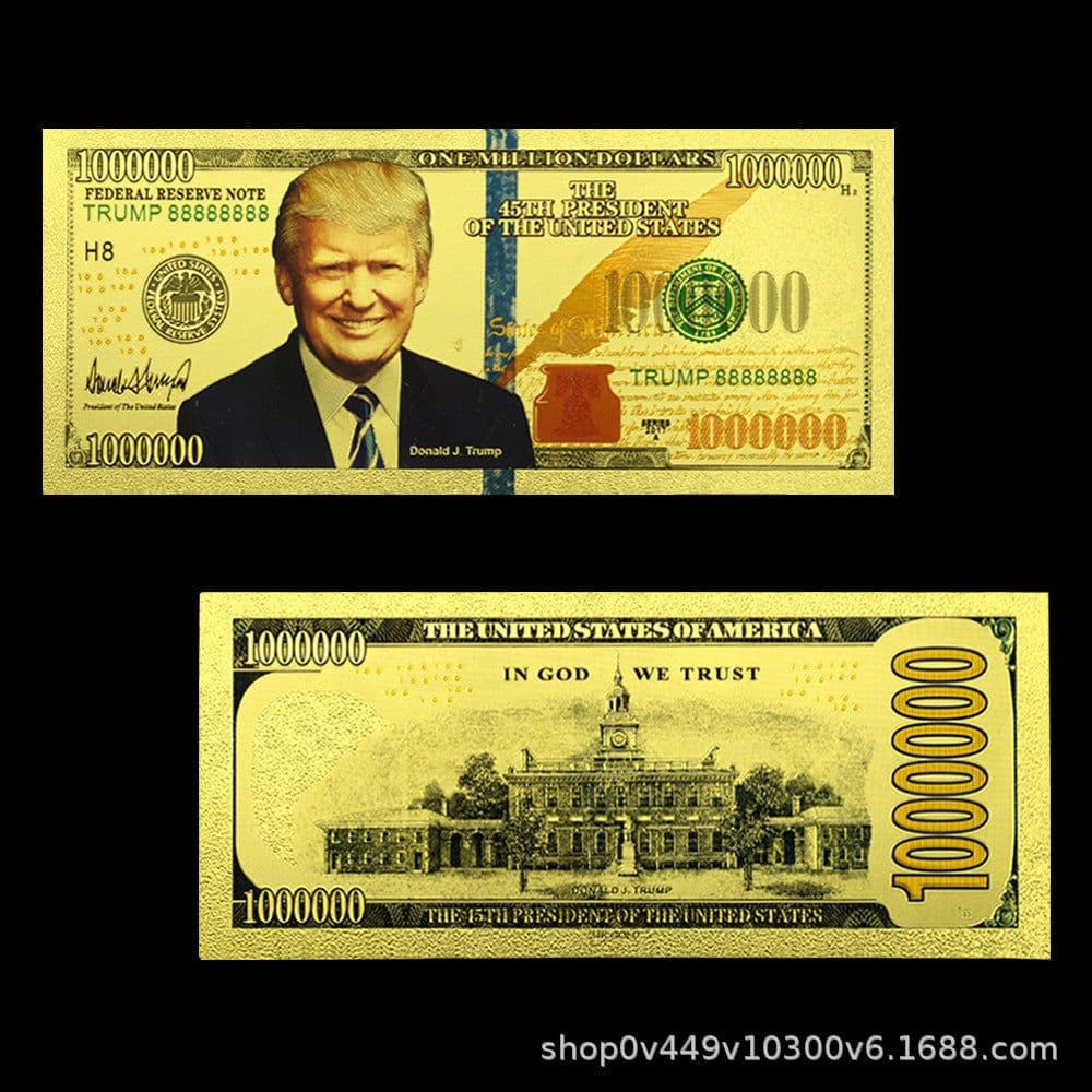 image-US President Trump Gold Foil Card Set Wholesale Commemorative Coins