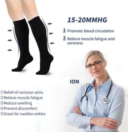 image-Hot Selling Sports Compression Socks - White 7XL