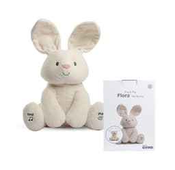image-Gund Peekaboo Birthday Bear Singing Toy, Elephant 20cm Plush, Kids Gift