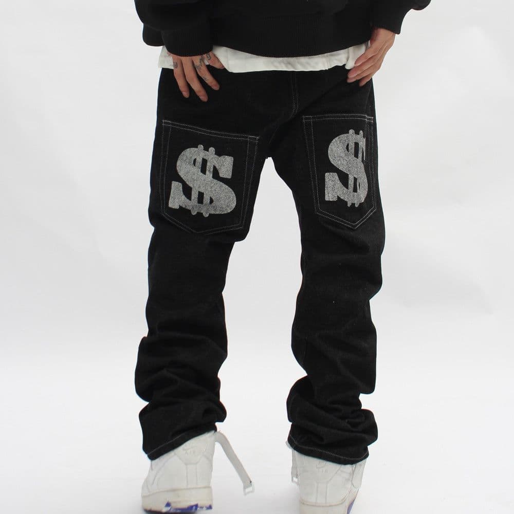 image-TIFO Loose Straight Jeans - Black XL Street Style