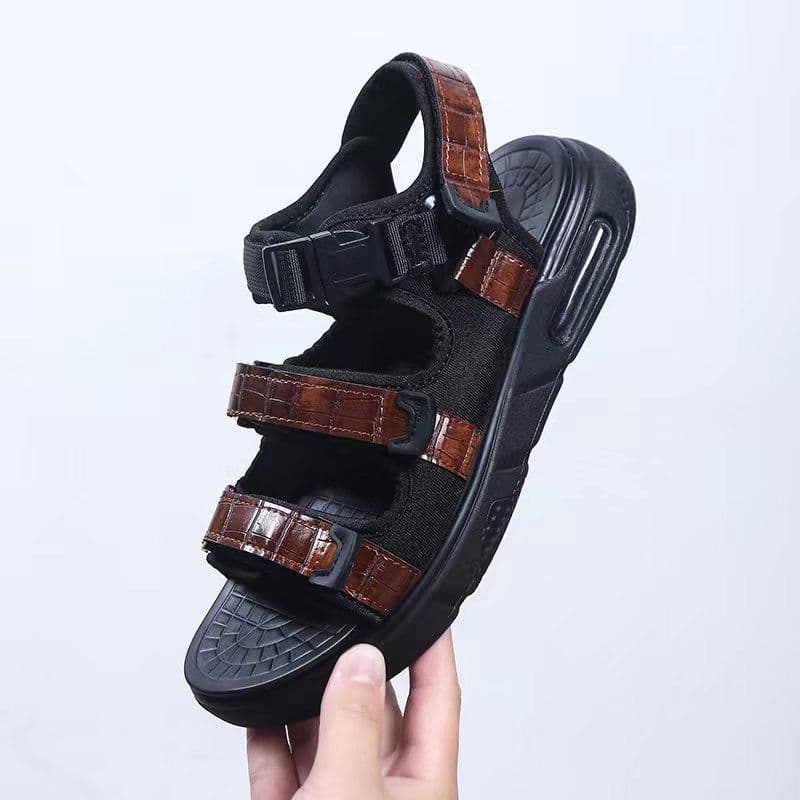image-Sandals Men's Brown Size 48 Velcro Casual
