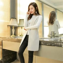 image-Women's 2023 Spring Sleeveless Vest, Off-White 2XL Korean Style Suit Waistcoat