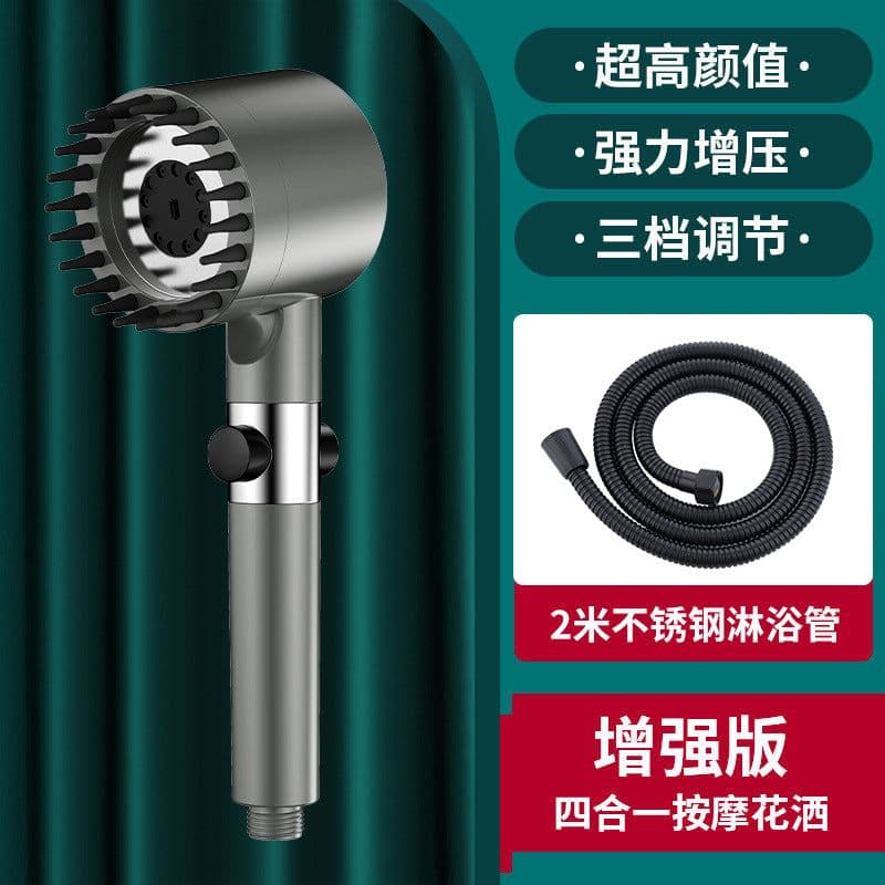 image-Kanchi Shower Head 102 - Black Spray Mist