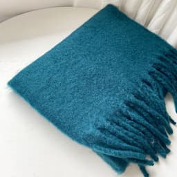 image-GINES LILY 28-Color Cashmere Scarf - Army Green, 43x225cm Warm
