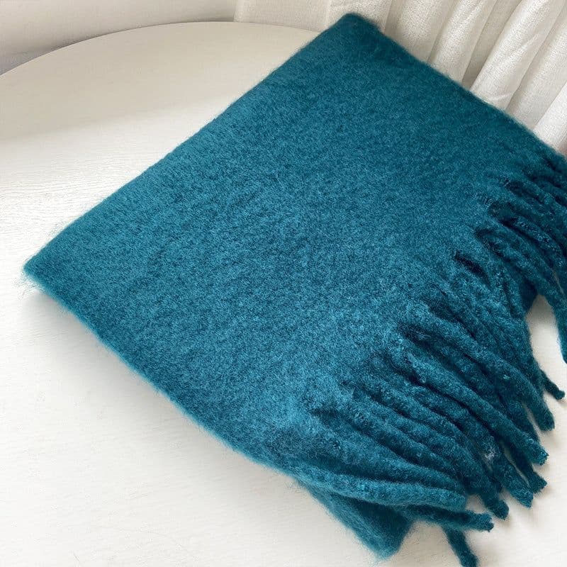 image-GINES LILY 28-Color Cashmere Scarf - Army Green, 43x225cm Warm