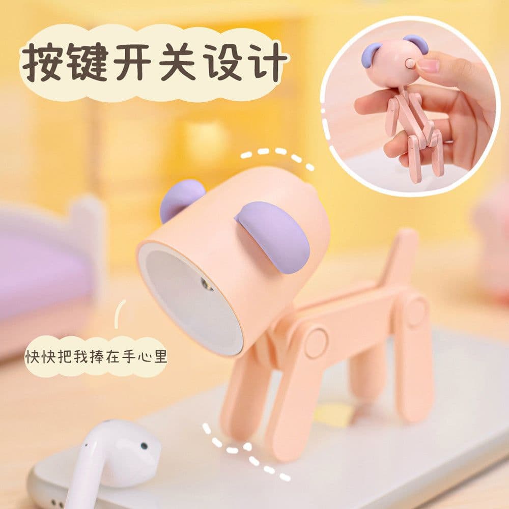 image-LED Night Light Pet Decoration Mini Phone Holder - Orange