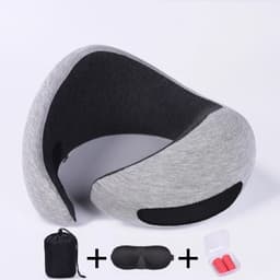 image-Business trip U-shaped airplane pillow cervical noon sleep neck pillow memory foam U-shaped pillow stowable folding pillow
