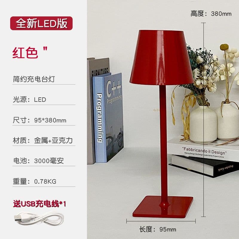 image-American Nordic LED Table Lamp - Gray USB Charging