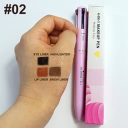 image-4 in 1 Makeup Pen - Black Eyeliner Eyebrow