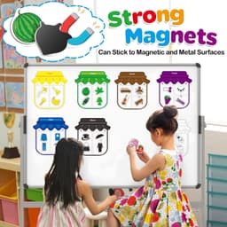 image-Magnetic Color Sorting Toy Alphabet Game Learning Letter Recognition Colorful Shape Matching Kids Fridge Magnet