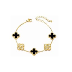 image-Five-Leaf Clover Bracelet Titanium Steel 18K Gold