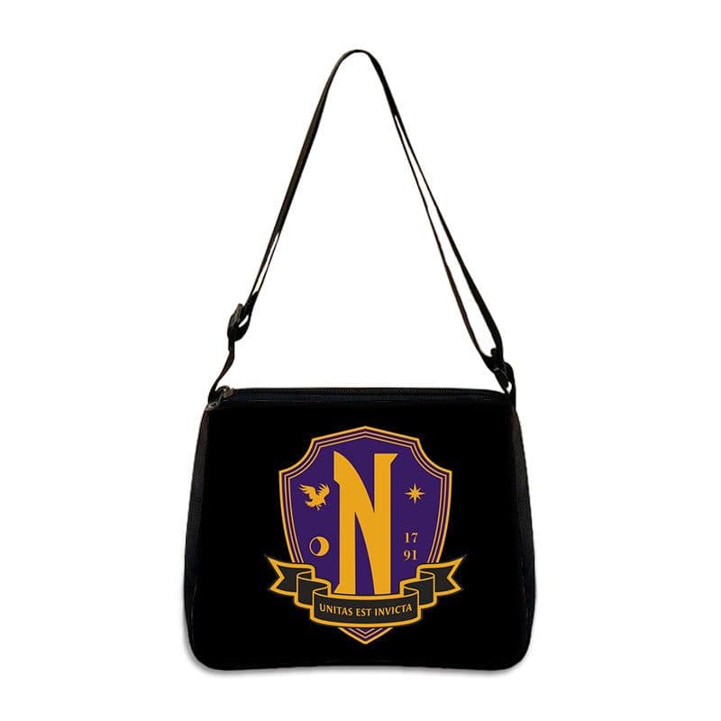 image-Cross-border Adams family Wednesday addams ladies shoulder bag niche armpit bag fashion handbag