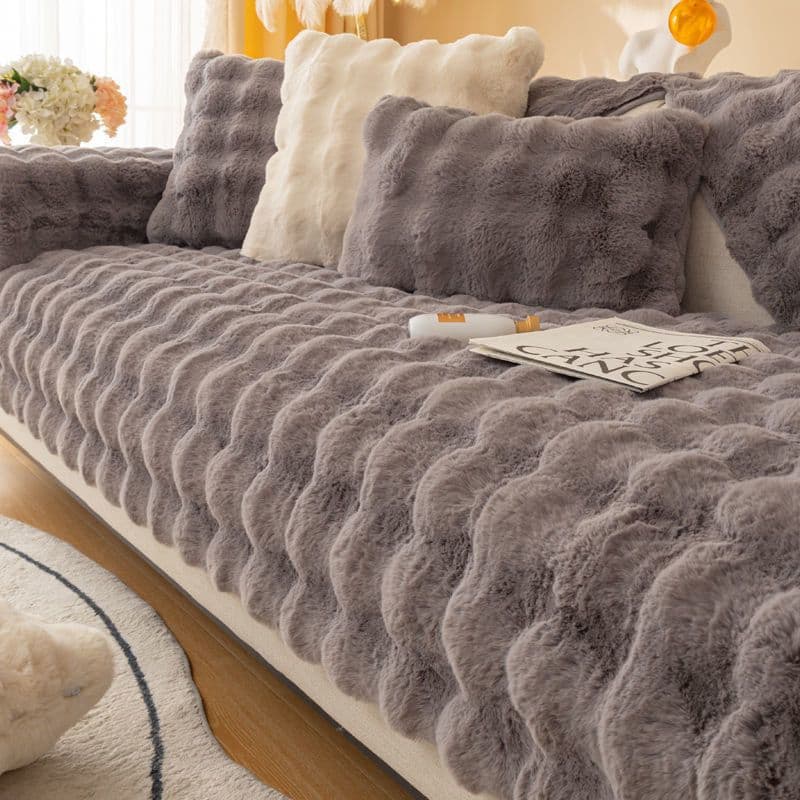 image-Sofa Cushion Cover Flannel White 75cm Modern