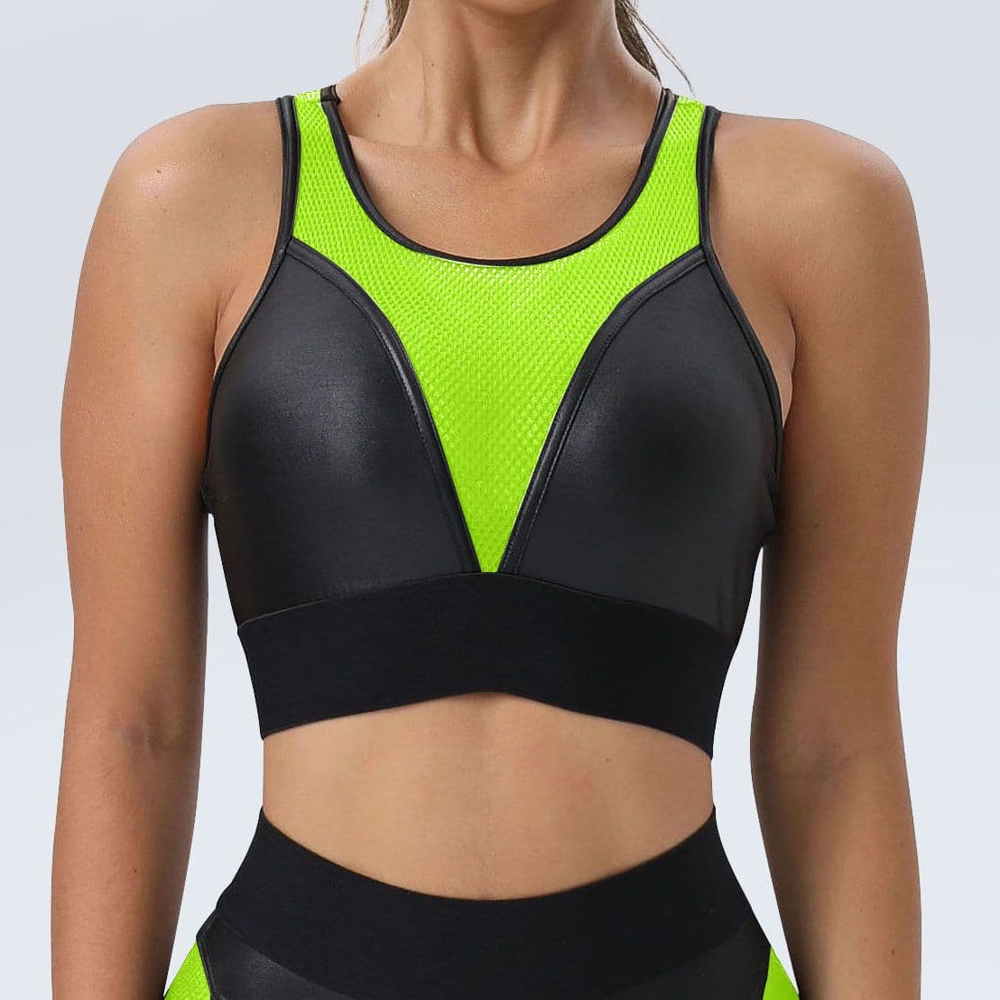 image-Yoga Two-Piece Set - European/American Style, Sexy, Black, Size L