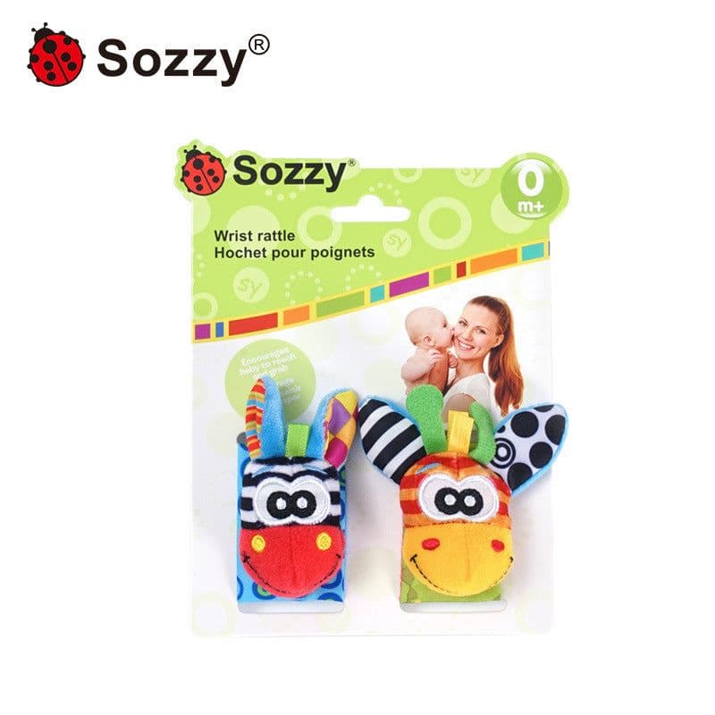image-Sozzy Baby Rattle Socks Wrist Strap 0-1Y