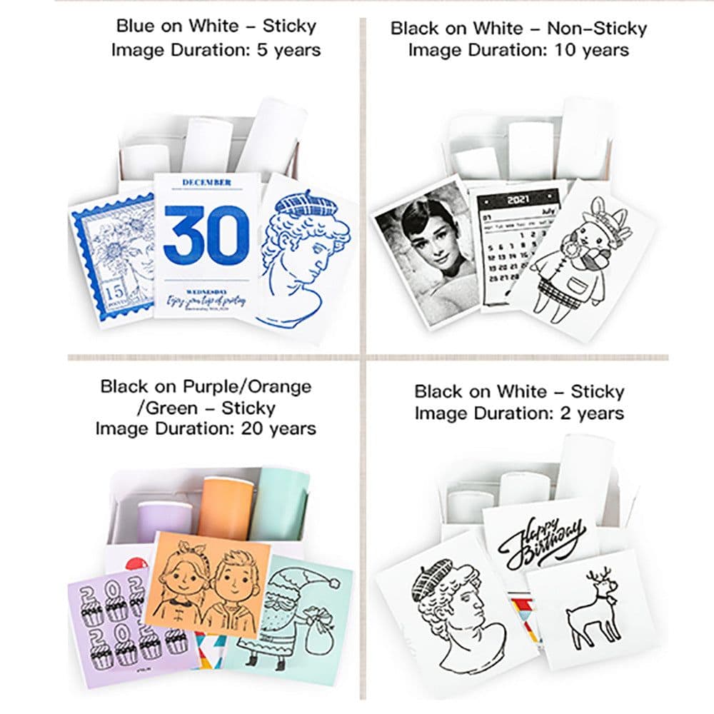 image-Phomemo 50mm Thermal Paper Stickers - 3 Rolls