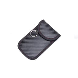 image-RFID Shielding Bag - Anti-Theft Carbon Fiber Key Bag, Black - Unisex