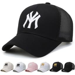 image-Men's Mesh Baseball Cap - Beige Breathable Summer Sun Hat