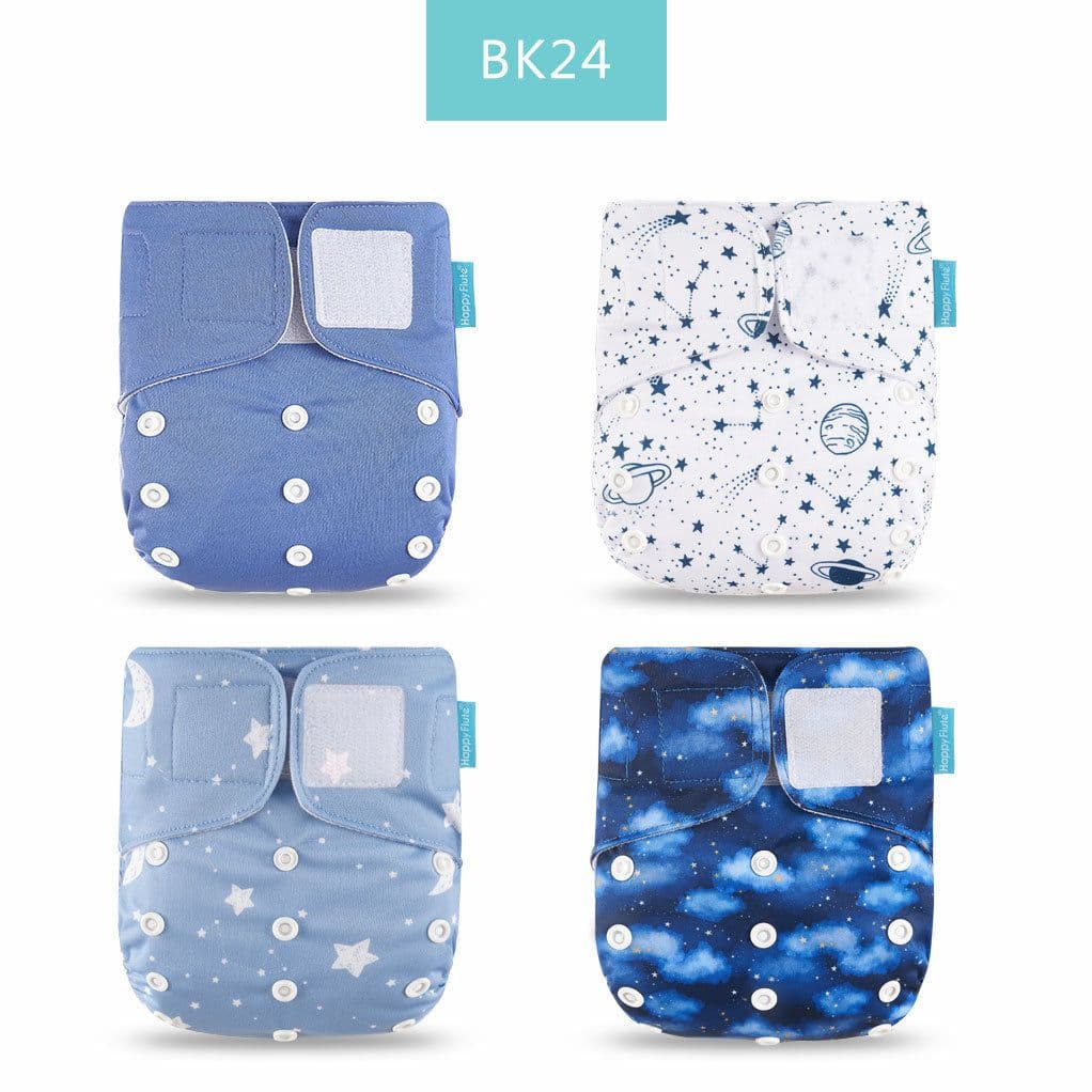 image-Happyflute 4-Pack Washable Training Pants - Waterproof Diapers for Infants 1-3 Years Old