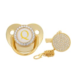 image-Factory direct children's 26-letter gold pacifier weaning artifact baby soothes the mouth