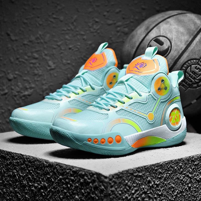 image-Zodi Basketball Shoes - High Top, Shock-Absorption, Breathable