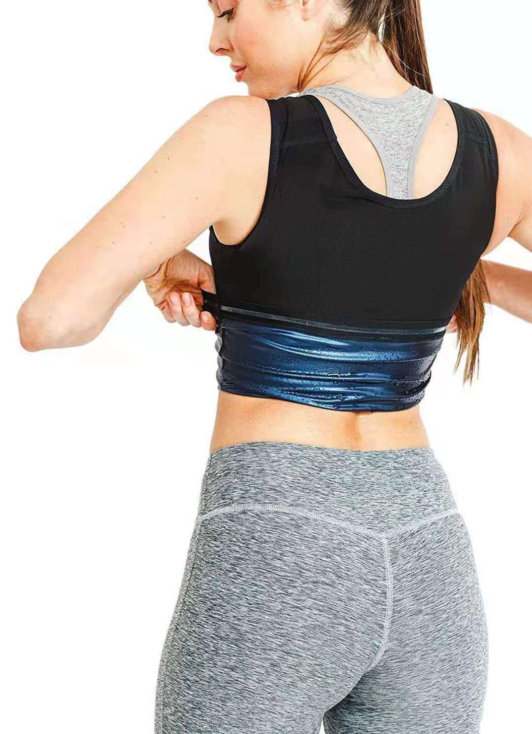 image-Men's and women's corset burst sweat clothing fat burning belly fitness sweat vest running sportswear body shaping clothing yoga clothing