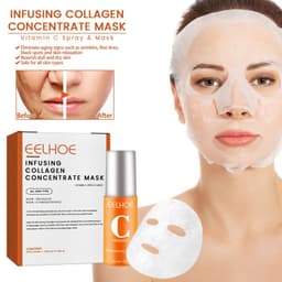image-EELHOE Collagen Anti-aging Mask Spray, 5pcs + 50ml, Universal Skin