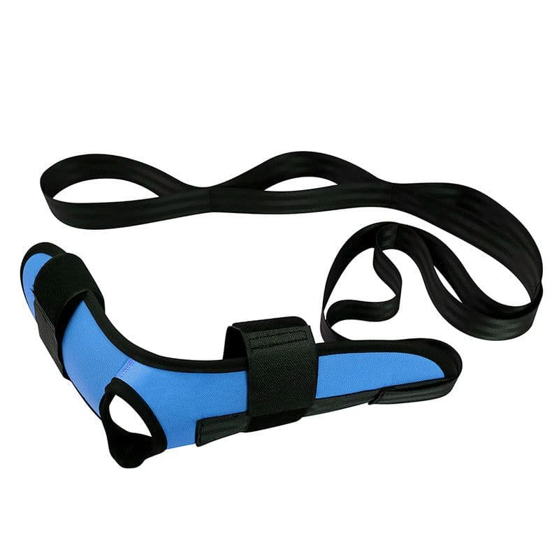 image-Yoga Stretching Belt - Black Polyester Cotton
