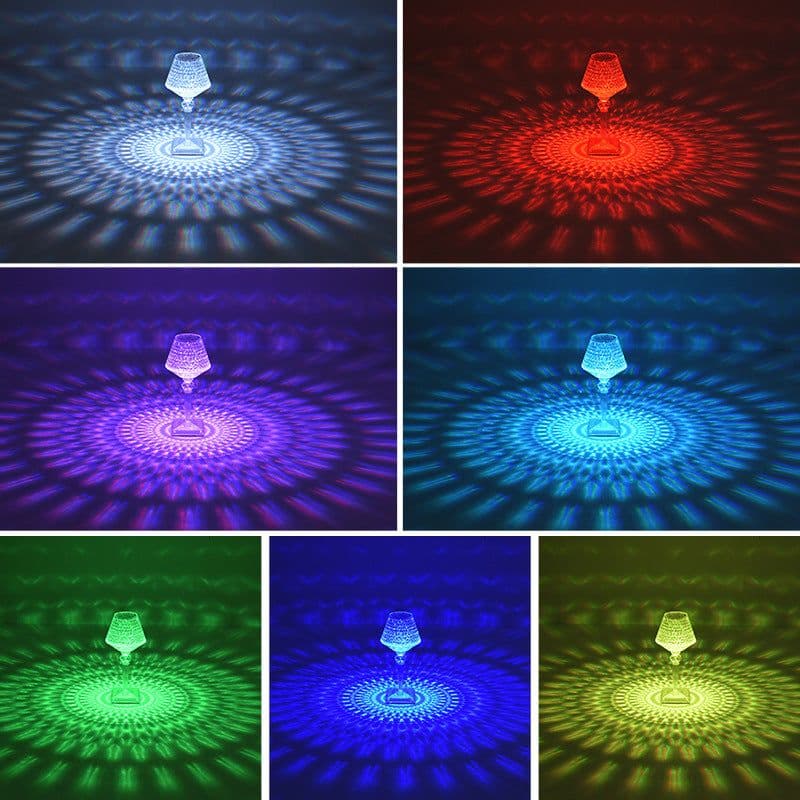 image-Creative Crystal Diamond Bedside Night Lamp - Modern Simple Design 36V LED