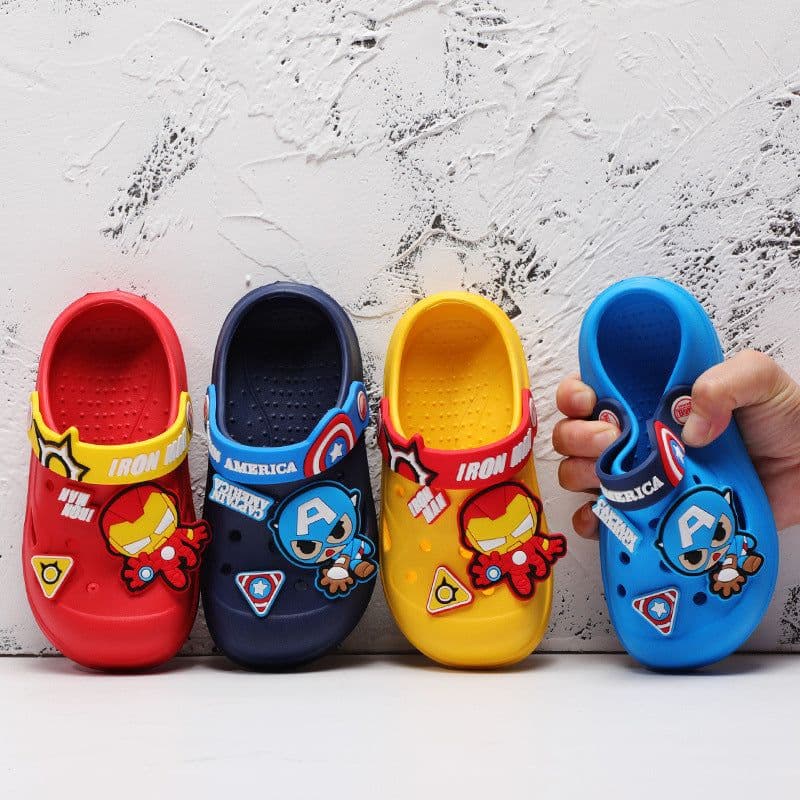 image-Disney Iron Man Crocs - Purple Kids Beach Slippers