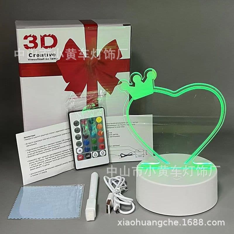 image-16-Color Remote USB 3D Night Light Erasable Graffiti Board Lamp 12*15
