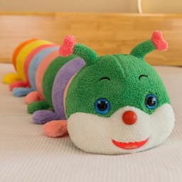 image-Colorful Caterpillar Plush Toy Doll Sleeping Pillow Girls Cute Super Soft Doll Cloth Doll Leg Leg