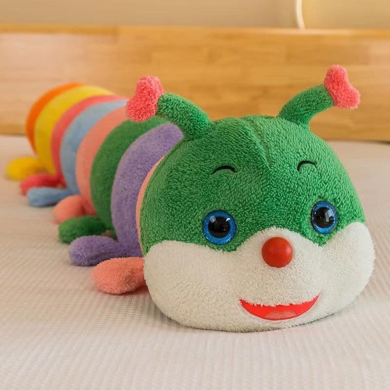 image-Colorful Caterpillar Plush Toy Doll Sleeping Pillow Girls Cute Super Soft Doll Cloth Doll Leg Leg