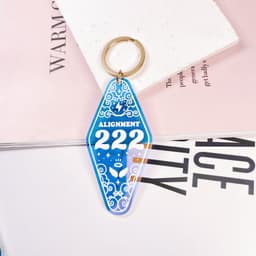 image-Acrylic Diamond Keychain - Color Changing Laser Pendant