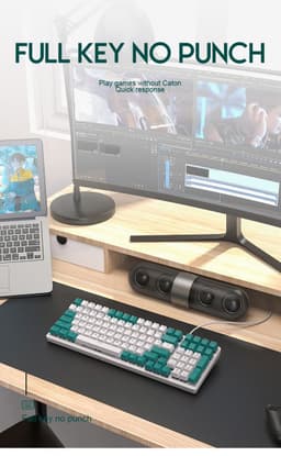 image-Free Wolf K3 Mechanical Gaming Keyboard 100 Keys