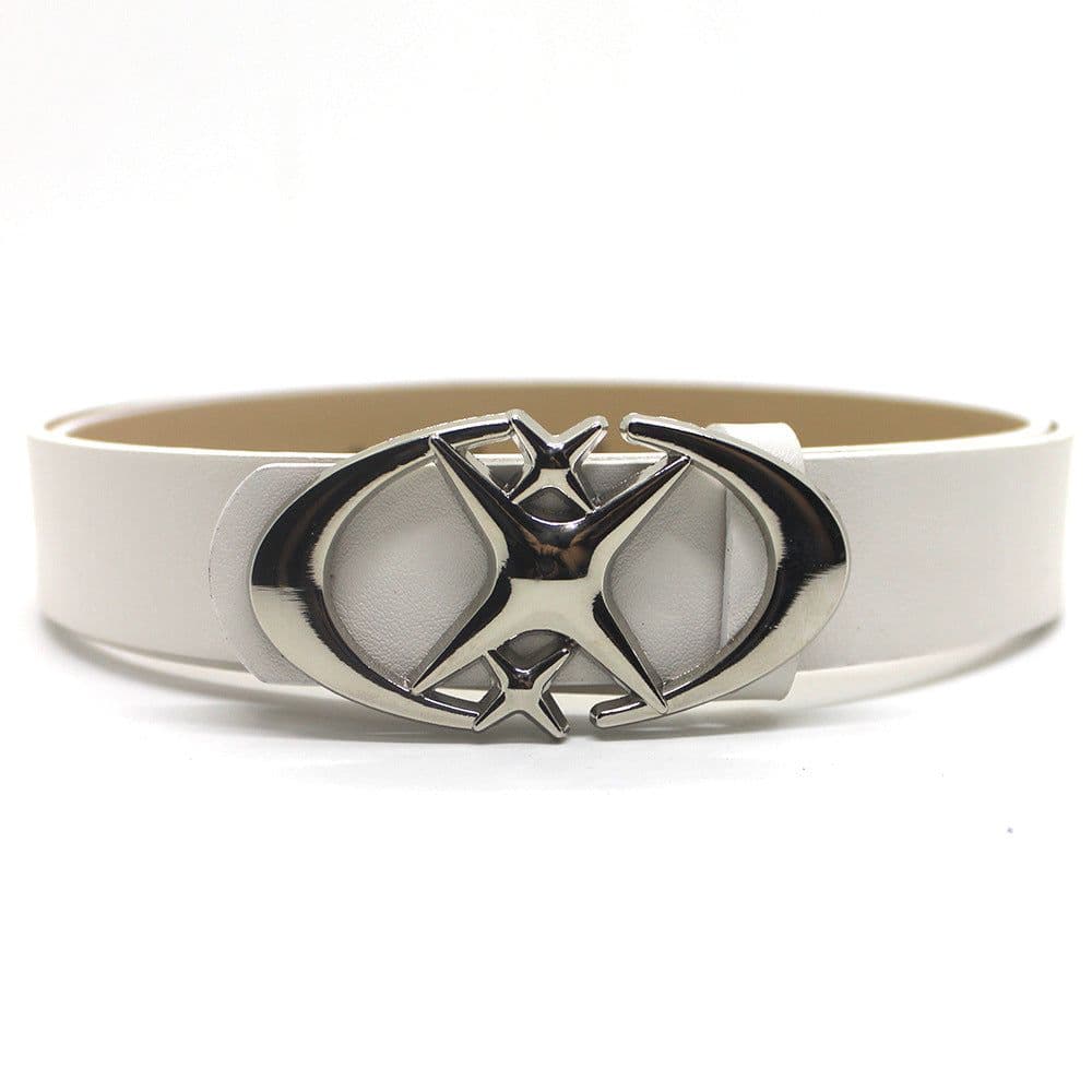 image-Alloy Belt - Double Moon Cross Star Buckle