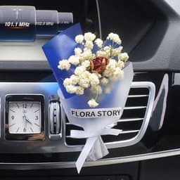 image-Aromatherapy Clip Bouquet - Beige Hydrangea Car Fragrance Decor