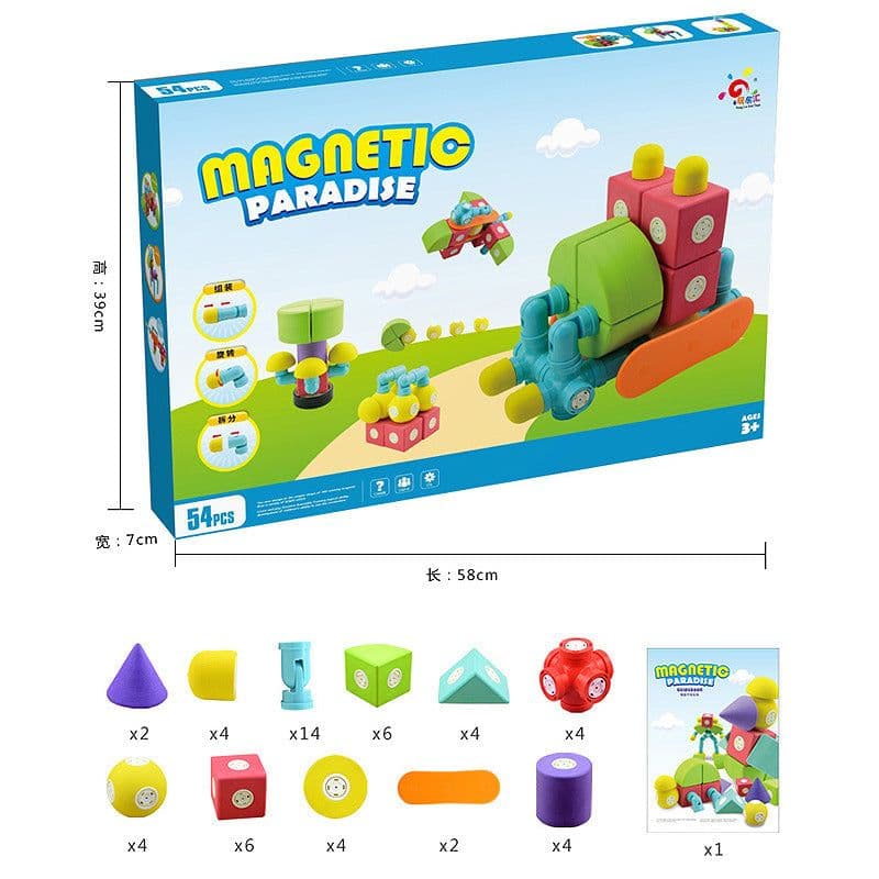 image-Wanlehui Magnetic Building Blocks - EVA Foam Educational Toy