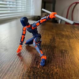 image-YQ 13-14cm 3D Printed Articulated Toy Soldier - Transparent/Purple