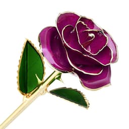 image-24K Gold-Plated Roses Lacquer Flowers