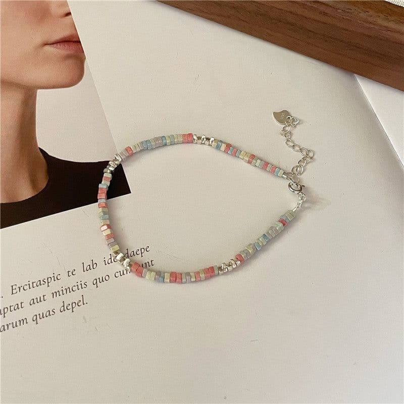 image-Sterling Silver Triangle Necklace - Women's 925 Silver Bracelet 21cm-50cm