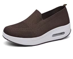 image-Women's Slip-On Woven Loafers White Flat Heel