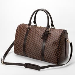 image-Women's Boston Travel Bag - Black PU Leather Weekender