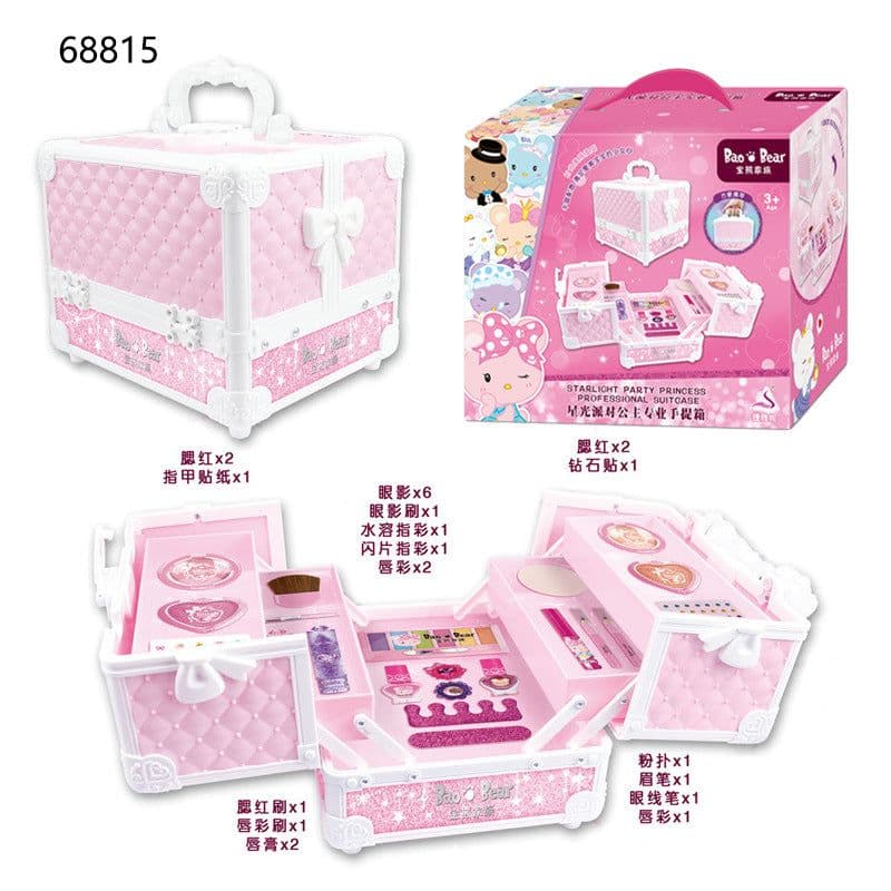 image-Kids Makeup Toy Suitcase - Princess Makeup Set for Girls 7-14 Years Old - Birthday Gift