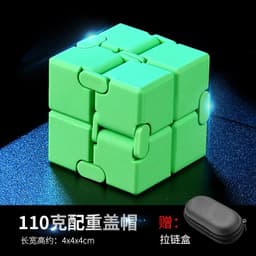 image-Yijie Metal Rubik's Cube - 155g Alloy Flip Toy, Golden Cap, Multi-Cap