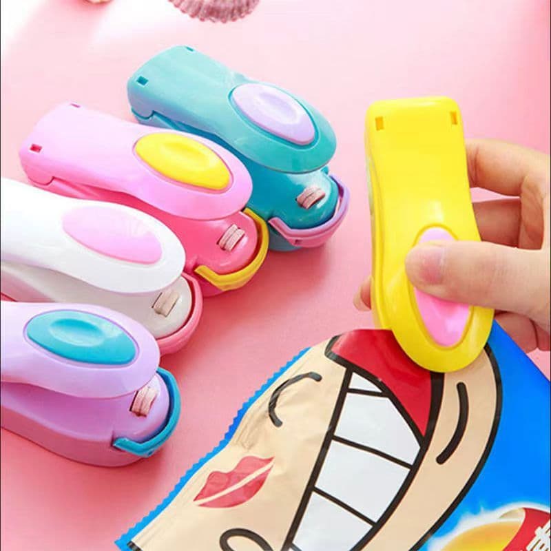 image-Mini Plastic Bag Sealer - Portable Hand Press