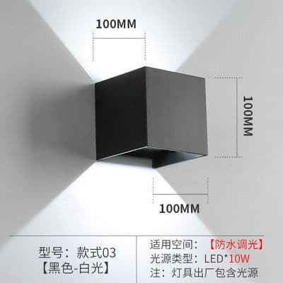 image-Solar outdoor waterproof wall light induction wall light exterior wall wiring free wall light balcony dimming wall light graffiti wall light