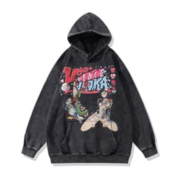 image-Cotton Fleece Hoodie - Kangaroo Pocket Loose Fit XXL