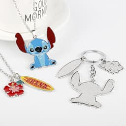 image-Lilo & Stitch Alloy Keychain Pendant - Cute Zinc Alloy Gift