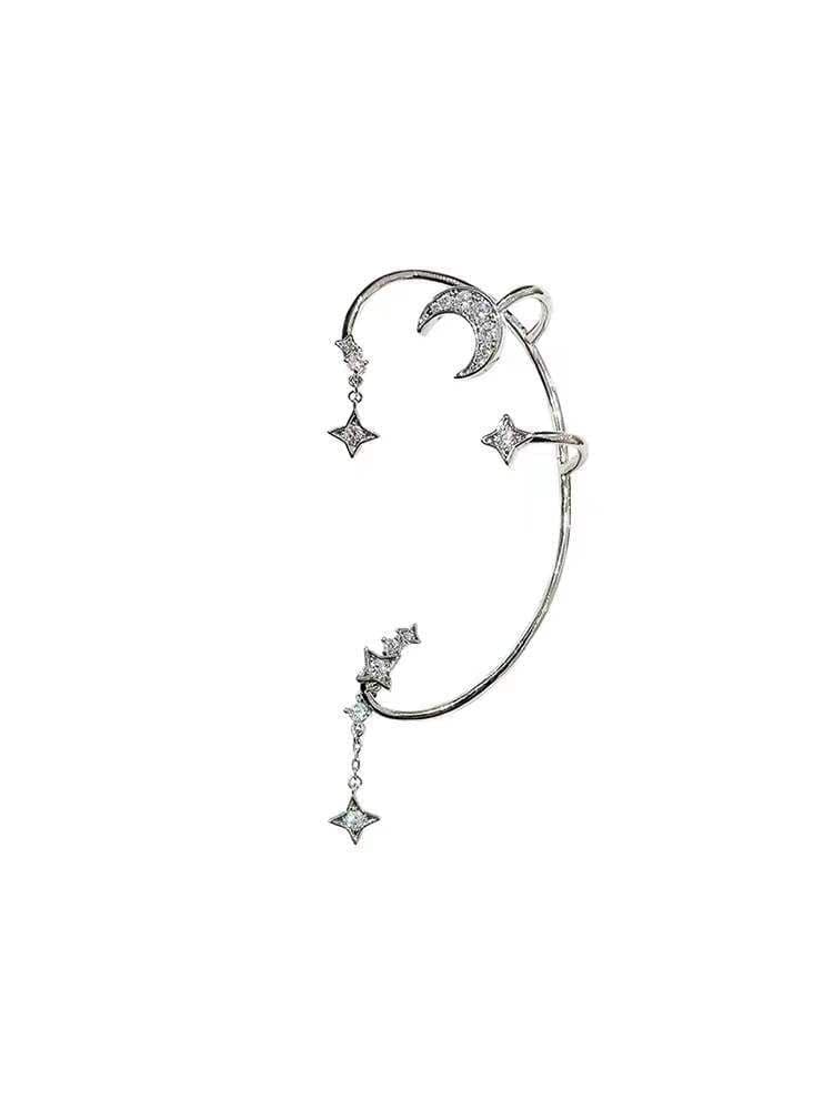 image-Moon Ear Clip Bone Conduction Earring - South Korea Design, No Piercing